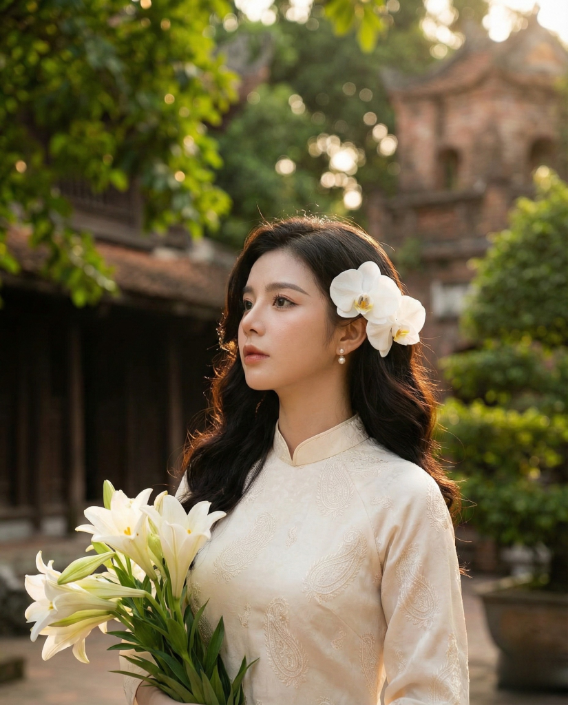 Prompt tạo ảnh áo dài