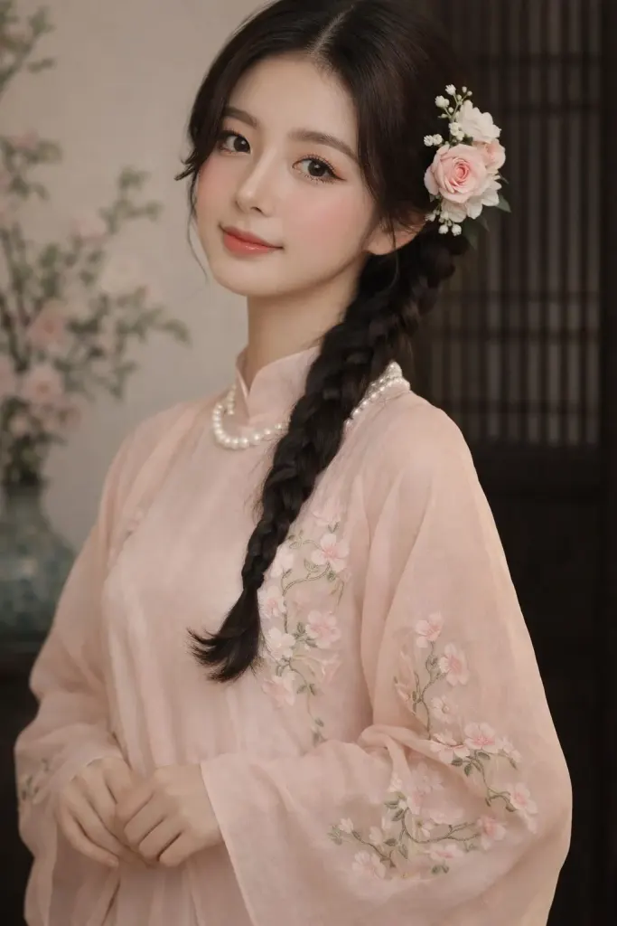 Prompt tạo ảnh áo dài ngày Tết
