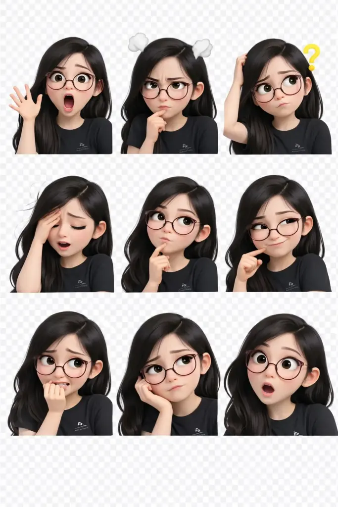 Prompt tạo sticker hoạt hình dễ thương dựa trên người thật